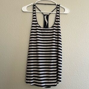 Lululemon Waterbound Singlet Apex Stripe Printed Black Dune Tank